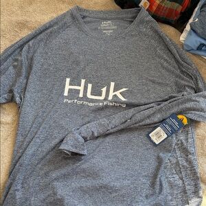 Huk Heathered Blue Performance Shirt